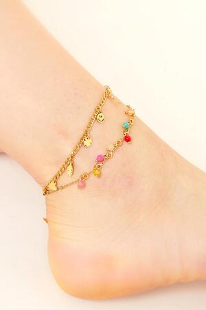 Anklet fun charms Gold Stainless Steel h5 Picture3